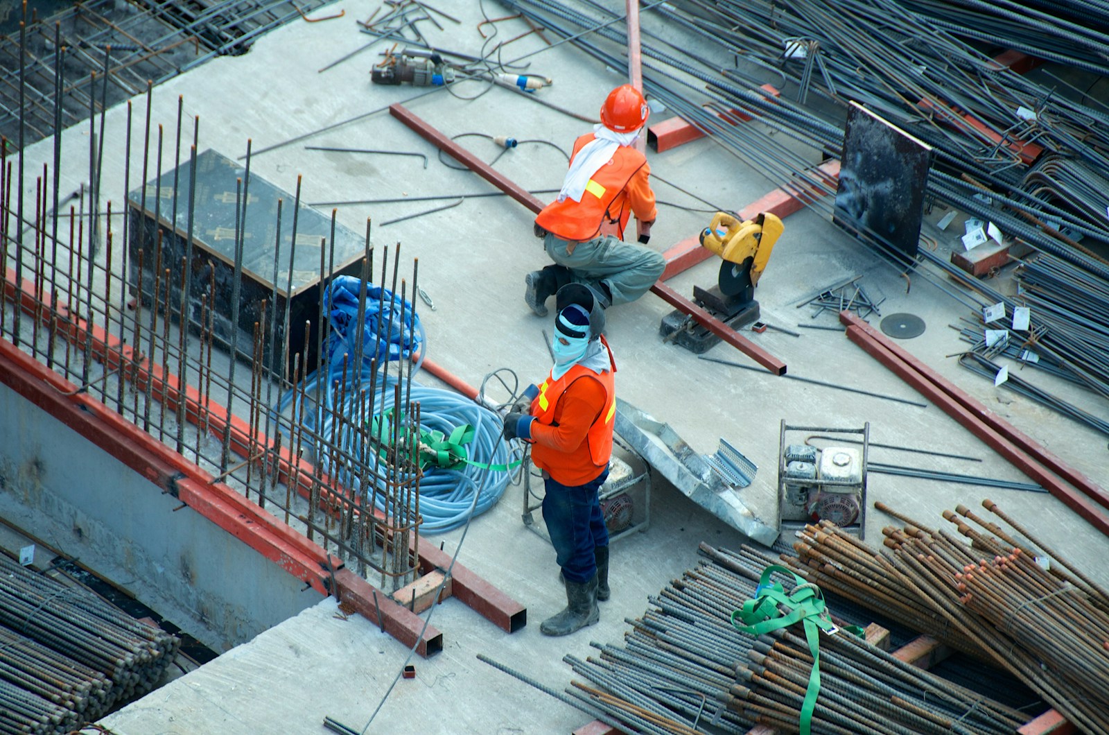 Professionals working on a construction project
